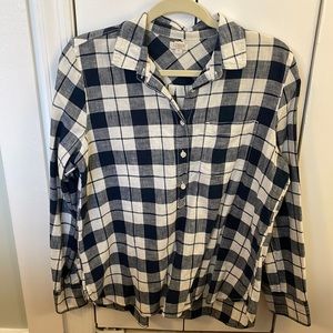 J. Crew, plaid, long sleeve top